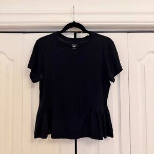 Sunday Best Black Peplum T-Shirt